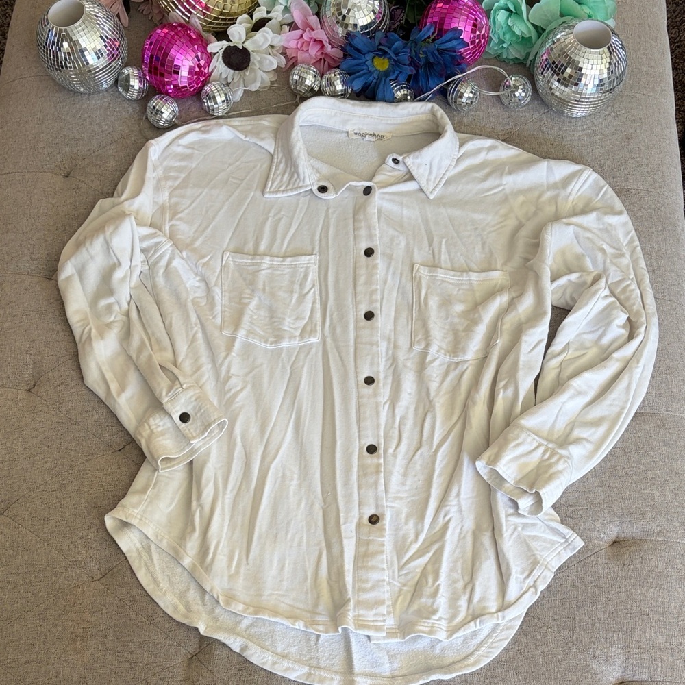 Workshop Republic Clothing White Relaxed Button-Down Shirt